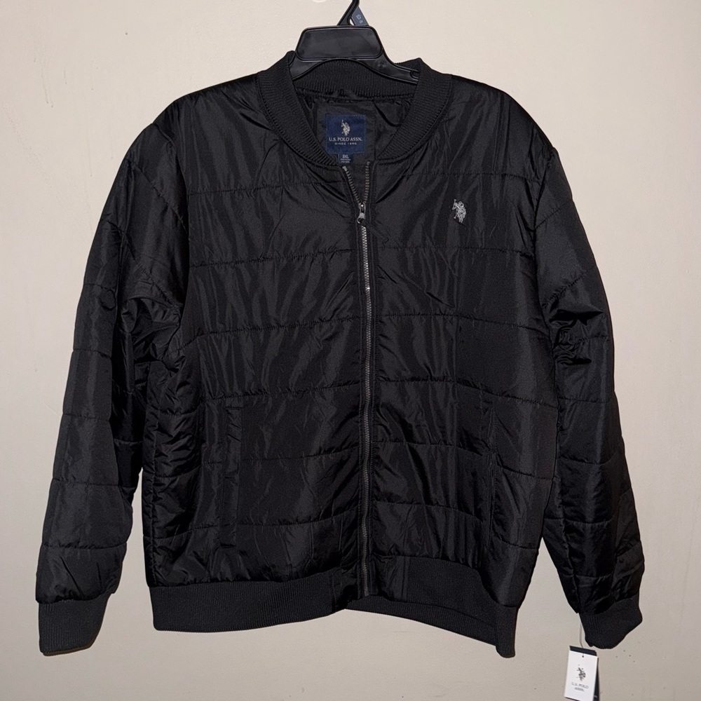 U.S.Polo USPA Bomber Puffer Warm Jacket -Men’s 3XL (New) Black